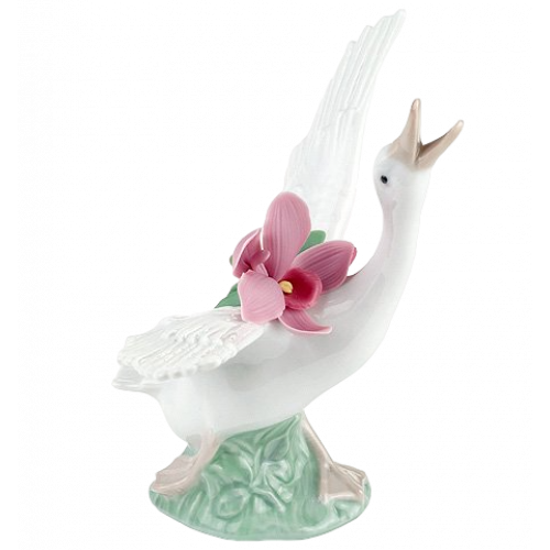 STATUETĂ RUNNING DUCK WITH ORCHID